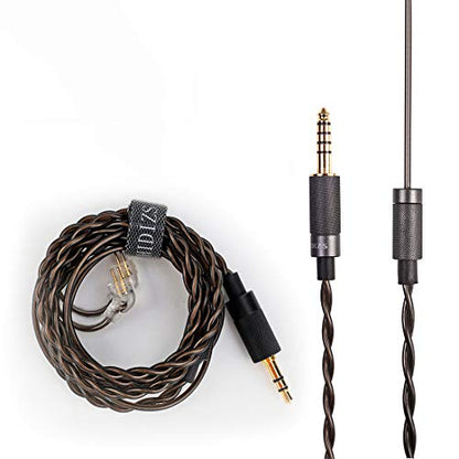 Hidizs BL4.4 Replacement Audio Upgrade Cable, Detachable Earphone Cable 4.4mm Plug Headphone Balanced Cord- 2 Pin 0.78mm IEM Cable for MS4 MS2 MS1 KZ ES4 ZSR ZST ZSR ED16 ZS10 Headphones (4.4mm) - size: 4.4MM