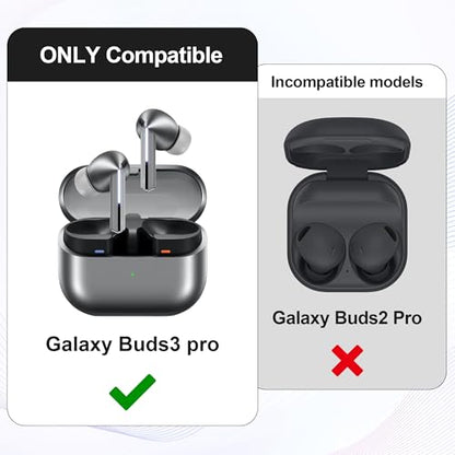 Ear Tips for Galaxy Buds3 Pro - Memory Foam Replacement Earbuds for Samsung Buds 3 Pro, Compatible with Samsung Galaxy Buds 3 Pro Accessories, XL/L/M (3 Pairs) (Whitegrey)