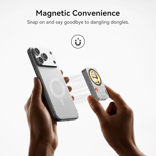 Fosi Audio MD3 Portable HiFi Headphone Amp DAC Magnetic Amplifier Mini USB C Silver - color: Silver