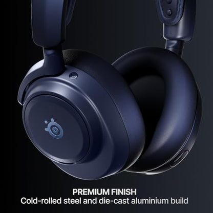 SteelSeries Arctis Nova Pro Omni - Hi-Res Wireless Gaming Headset, 96kHz/24bit, ANC, ClearCast Pro Mic, AI Noise Rejection, Mobile App, Mix 2.4GHz + BT, OmniPlay PC+PlayStation+Xbox - Midnight Blue - color: Midnight Blue