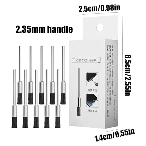 Charging Port Cleaner Small Cleaning Repair Tool | 10-Piece Mobile Phone PC Clean Brush for Speaker Keyboard Headphone Laptop Tablet Earbud Motherboard PCB USB Port - color: 2.35mm handle