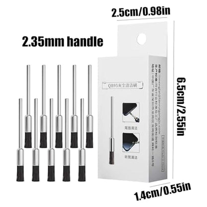 Charging Port Cleaner Small Cleaning Repair Tool | 10-Piece Mobile Phone PC Clean Brush for Speaker Keyboard Headphone Laptop Tablet Earbud Motherboard PCB USB Port - color: 2.35mm handle