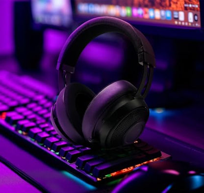 Cooling-Gel Ear Pads Cushions for Razer Kraken Pro V2 & Razer Kraken 7.1 V2 | Replacement Ear Cups Earmuffs Made of Ice Silk Fabric & Memory Foam, Easy Installation - Black