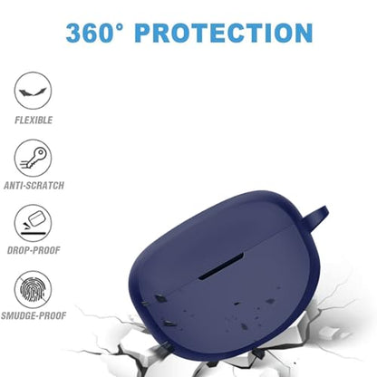[3 in 1] TSVSXS Silicone Case Compatible with Bose Ultra Open Earbuds, Soft Protective Cover for Bose Open Ear Wireless Earbuds with Cleaning Kit Keychain - color: Blue