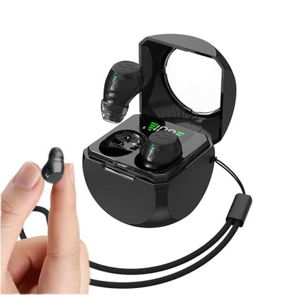 Xmenha Small Invisible Wireless Bluetooth Earbuds Mini for Small Ears Tiny Discreet Low Profile Hidden Earbuds for Work Sleep Ear Buds Invisible Headphones Black - color: Black