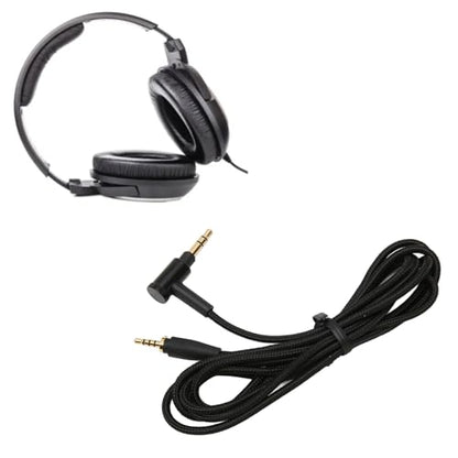 Diyeeni 3.5mm Audio Cable 90 Degree Right Angle, 1.5m/4.9ft Nylon Aux Cord for XL, Compatible with Car, Tablets, Headset, Gold Plated 3.5mm Male to Male Audio Cable