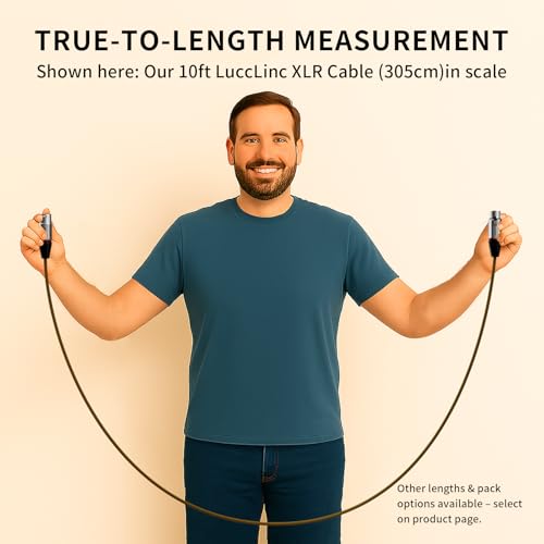 10ft XLR Cable, Balanced Male to Female Microphone Cord, Oxygen-Free Copper for Studio Podcast - size: 10 Feet, style: 1 Pack