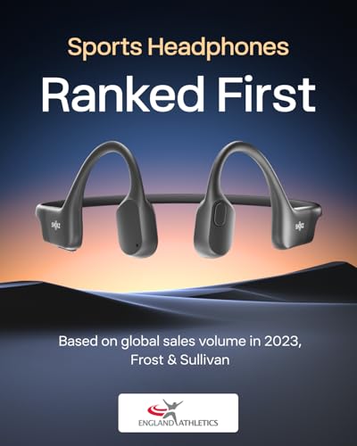 SHOKZ OpenRun Mini Bone Conduction Open-Ear Bluetooth Headphones, Black | Bundle with Sweat Headband；Open ear comfort; Lightweight & Secure fit; IP67 water resistance; 8H battery; Running/Cycling - color: Black, size: Mini Size+Magnetic Charging