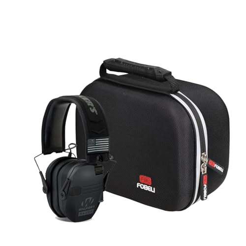 FBLFOBELI Hard Case for Walker's Razor Slim/Howard Leight Shooting Ear Protection Electronic Shooting Muffs Earmuff - color: Black
