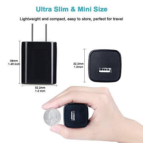 USB Wall Charger, Charger Block, 3-Pack 1A/5V Charging Cube Box Single Port USB Chargerr Plug for iPhone 17e 17 Air 16e 16 15 14 13 12 11 Pro Max,SE,XR/XS/X/8/7, iPad, Samsung Galaxy S26,A17,Pixel 10a - color: Black