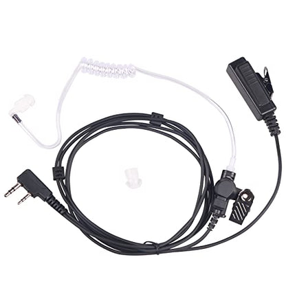 워키 토키 이어피스, 마이크 어쿠스틱 튜브 양방향 라디오 헤드셋, Baofeng UV-5R BF-888S Kenwood TK-3160 RT22와 호환, 경찰 보안 밀리터리 나이트클럽 창고용 개인 이어 피스, 1팩
