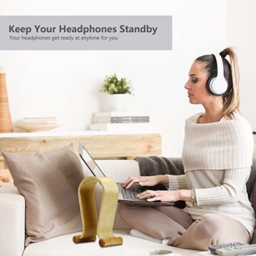 Leather Headphone Stand Headset Stand Headphone Holder Universal Gaming Headset Holder - Birch - color: Birch