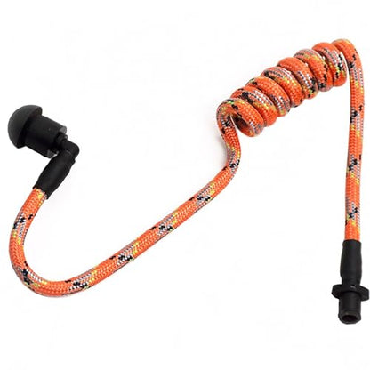 Fabric-Coated Acoustic Tube Ear Piece - Tubeez Walkie Talkie Earpiece with Black Ear Plugs - Moisture-Blocking Threaded Tube Fits with Any Motorola Radio Earpiece, Supra Orange - color: Supra Orange