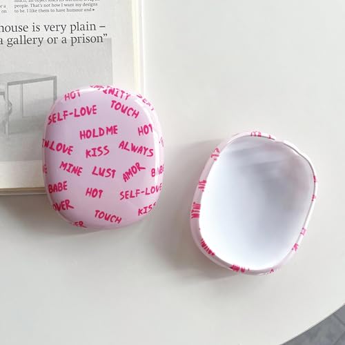 Case Compatible with AirPods Max Headphones, Soft TPU Cute Pink Pattern Anti-Scratch Protective Ear Cup Covers Headphone Cases for Woman Kids - color: Pink