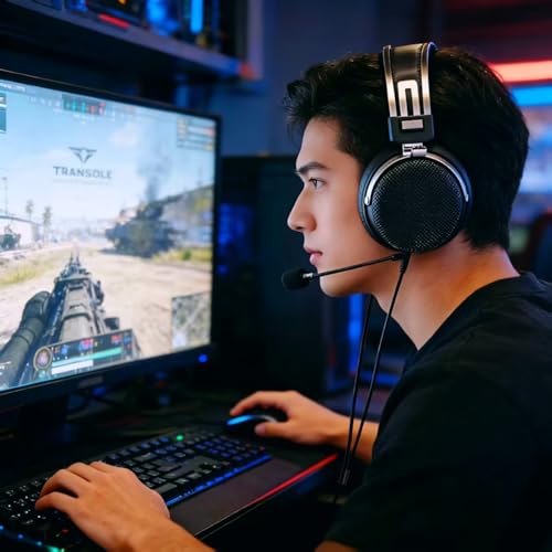FAAEAL Voice Call Microphone Boom Cable,Aluminum Alloy Mic Dual 3.5mm Gaming Cable Compatible with Hifiman HE4XX HE560 MDR Z1R Beyerdynamic T1Ⅱ for Studio Gaming livestreams Audiophile 3.5mm 6.5ft - size: 3.5mm Boom Mic
