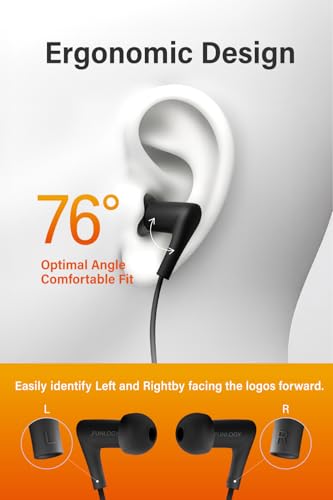 FUNLOGY Wired Earbuds (3.5 mm, Black) - color: Black