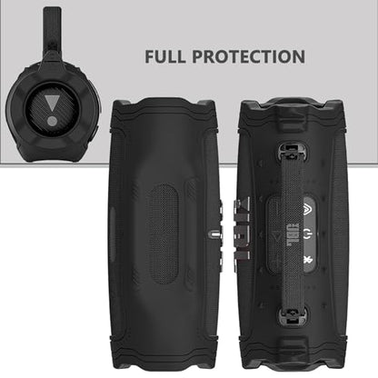 Silicone Cover Case for JBL Charge 6 Portable Bluetooth Speaker - color: Black