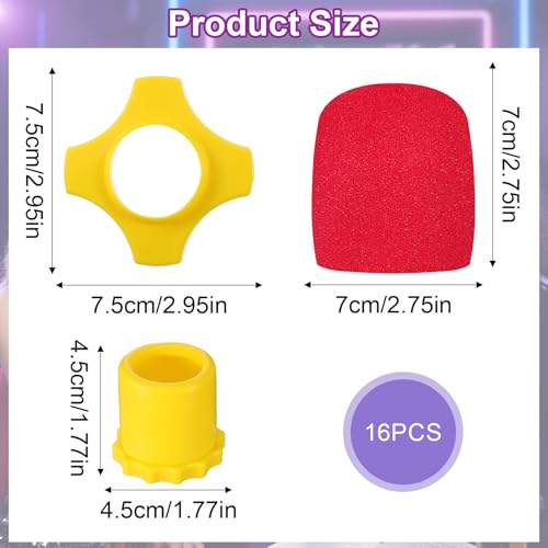 Sibba 12 Pcs Microphone Covers Foam,Mic Covers Pop Filter Replacement 4 Pcs