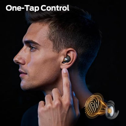 Monster Sleep Ear100 Ear Buds, Sleep Headphones with Stereo Sound, Design for Side Sleeper, 32H Playtime, Bluetooth 6.0, ENC Noise Cancelling, IPX6 Waterproof Mini Earbuds, Black