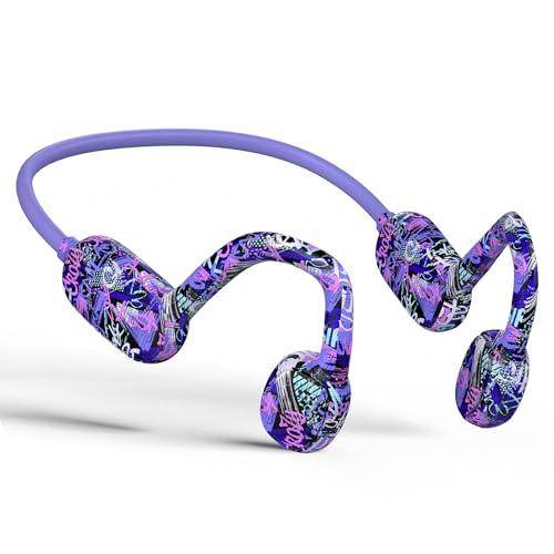 Mehomeli Kids Headphones, Bluetooth 5.2 Air Conduction Open Ear Headphones, 85dB Volume Limiting, Stereo Sound with Mic, IPX5 Waterproof, 20H Playtime, Perfect for School and Outdoor-Deep Blue - color: Deep Blue
