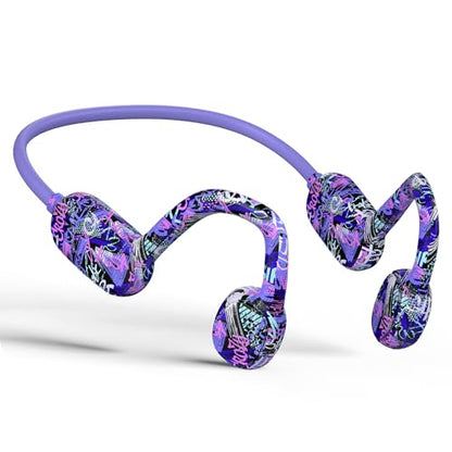 Mehomeli Kids Headphones, Bluetooth 5.2 Air Conduction Open Ear Headphones, 85dB Volume Limiting, Stereo Sound with Mic, IPX5 Waterproof, 20H Playtime, Perfect for School and Outdoor-Deep Blue - color: Deep Blue