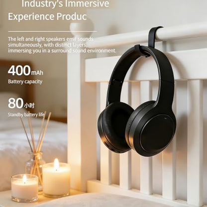 Wireless Bluetooth 5.4 Headphones Over Ear ,Noise Reduction Wireless Headphones with Microphone/Deep Bass,Adjustable HiFi Stereo Foldable On Ear Headset for Sports Travel Cellphone Tablet Office