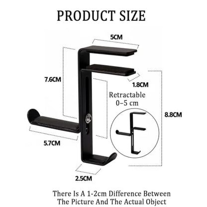 Clamp-Style Headphone Hanger/Storage Mount,the Adjustable Clamp Opening (0–5cm) Fits Various Desk Thicknesses and can Also Be Used to Hang Hats or Backpacks - color: White