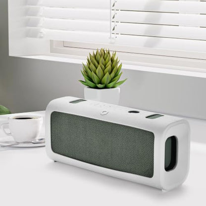 Case for Sony ULT Field 3 Speaker, Shockproof Non-Slip Cover | Custom-fit silicone cover, shockproof, non-slip grip, includes shoulder strap. Protects against scratches, dust, drops. - color: White