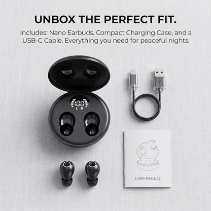 Sleep Earbuds for Side Sleepers, Ultra-Mini Wireless Bluetooth 5.4 Sleep Headphones, Hidden Noise Reducing Earplugs for Sleep, Work Invisible Ear Buds Headphones (White) - color: White
