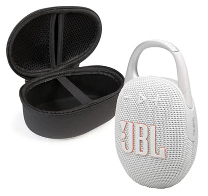 JBL Clip 5 Bluetooth Speaker and divvi! Protective Case - White - color: White