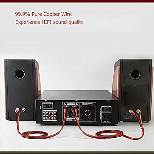 Mili Dianzi MEIRIYFA 6.35mm to Banana Plug Speaker Cable, 2m, Mono, OFC, Gold Plugs, Compatible with Speakers, Microphones, Amplifiers, Mixers, Receivers