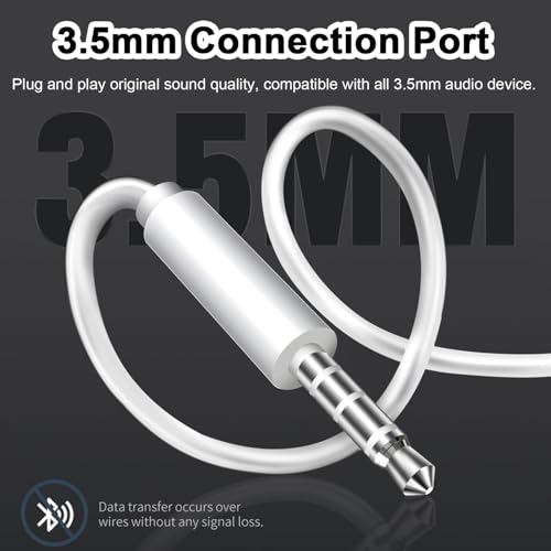 【2 Pack】Wired Earbuds, 3.5mm Headphones Wired, 3.5mm Jack in Ear Headphones with Microphone & Volume Control, Compatible with iPhone, iPad, iPod, Android, Laptop, PC, MP3, MP4 Most 3.5mm Audio Devices