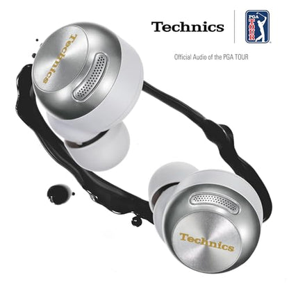 Technics Reference Class Hi-Fi Wireless Ear Buds, Dolby Atmos with Head Tracking, Adaptive Noise Cancelling, 3 Device Multipoint, 10-Hr Battery, Wireless Charging, Improved Fit, EAH-AZ100-S(Silver) | Head Tracking, Adaptive Noise-canceling, 3 Device Multi