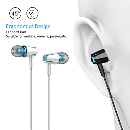 Kamon 5 Pack Earbuds Headphones with Remote & Mic, Earphones Wired Stereo in-Ear Bass for iPhone, Android, Smartphones, iPod, iPad, MP3, Fits All 3.5mm Interface (K1) - color: K1