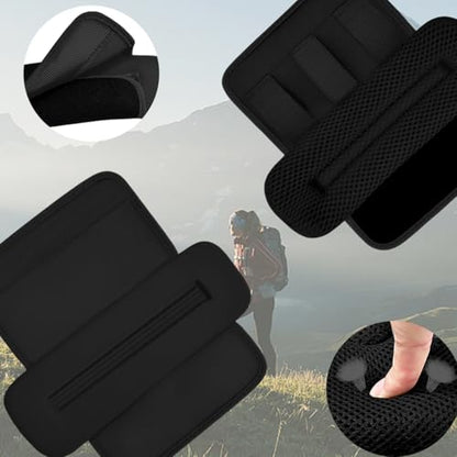 2-Pack Shoulder Pad Ultra-Thick Tactical Vest Cushion for Laptop Bags, Messenger Bags, Briefcase Bags, Luggage Bags, Tool Bags, Travel Bags and Most Bags, Black - color: Black