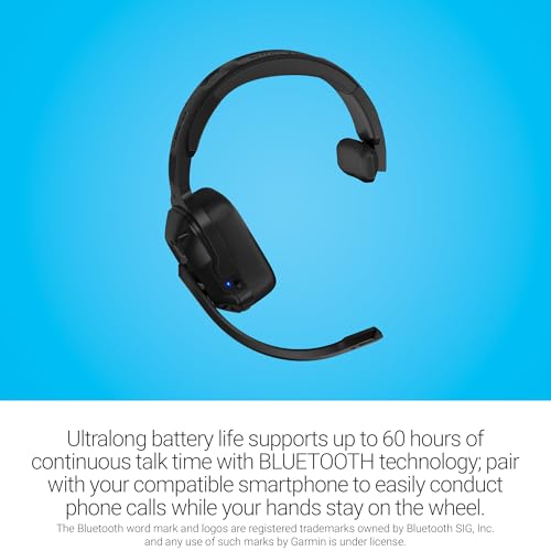 Garmin dēzl™ Headset 110, Premium Trucking Headset | Single-Ear Wireless Trucking Headset, Active Noise Cancellation, Memory Foam Ear Pad, Built-In Flashlight - style: Single-Ear