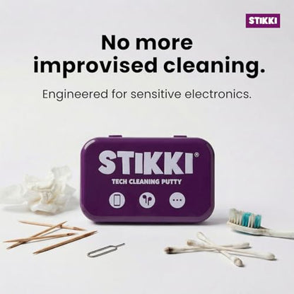 Cleaning Putty & Precision Tools - Earbud, Port & Phone Cleaning Kit | Compatible with iPhone & AirPod, Putty for Phone Speaker & Electronics, USB-C Charging Port Cleaner Tool, Leaves No Residue