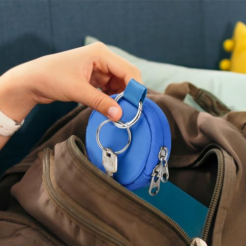 CaSZLUTION Carrying Case Compatible with GO Plus + 2023 | Portable Protective Case with Key Ring & Neck Strap, Nylon Storage Pouch, for GO Plus Plus, Case Only, Blue - color: Blue
