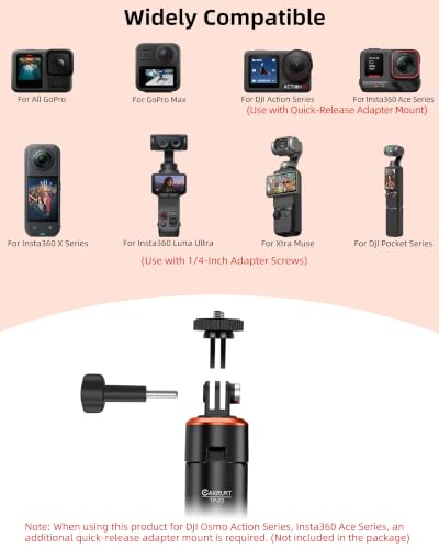 53" Action Camera Selfie Stick Tripod for DJI Osmo Pocket 4P/4/3, Xtra-Muse - style: Single