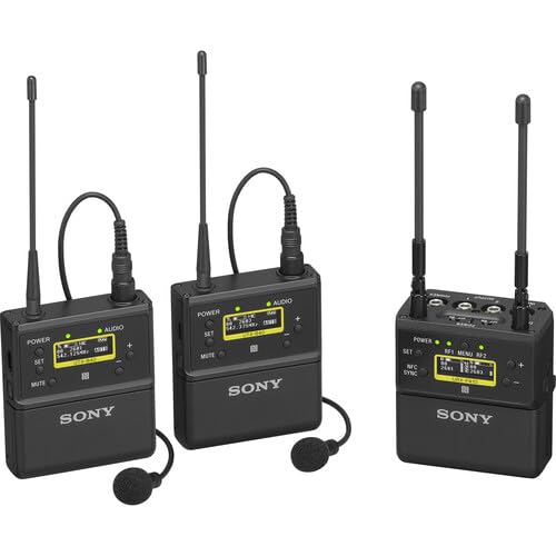 Sony UWP-D27 2-Person Camera-Mount Wireless Omni Lavalier Microphone System (UC25: 536 to 608 MHz) with 6Ave Cleaning Kit