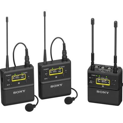 Sony UWP-D27 2-Person Camera-Mount Wireless Omni Lavalier Microphone System (UC25: 536 to 608 MHz) with 6Ave Cleaning Kit