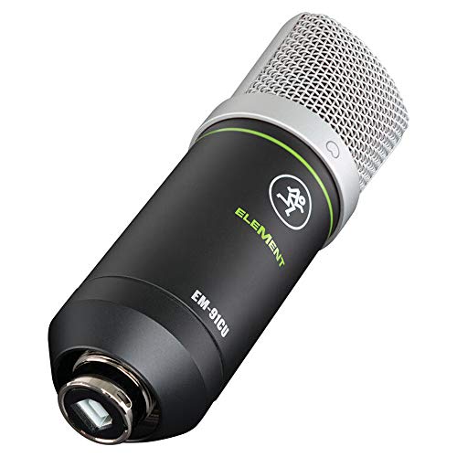 Mackie EM-91CU USB Condenser Microphone Bundle with Mic Boom Scissor Arm Stand & Pop Filter