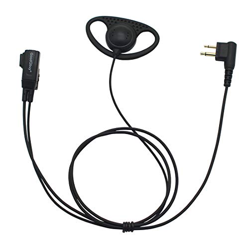 D Shape Clip-Ear Headset Earpiece PTT with Mic Compatible with Motorola Two-Way Radio CLS1410 RMM2050 GP300 CP200 PR400 CLS1110 (10 Pcs) - size: 10 Pcs
