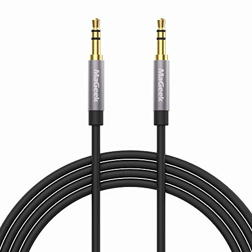 MaGeek 3.5mm Audio Aux Cord, Male to Male Auxiliary Audio Cable Compatible with Beats Headphones, iPhone, iPod, iPad, Car Audio, or Any Audio Device with 3.5mm Aux Port (Black) (1-Pack_10ft) - size: 1-Pack, 10 ft