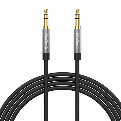 MaGeek 3.5mm Audio Aux Cord, Male to Male Auxiliary Audio Cable Compatible with Beats Headphones, iPhone, iPod, iPad, Car Audio, or Any Audio Device with 3.5mm Aux Port (Black) (1-Pack_10ft) - size: 1-Pack, 10 ft
