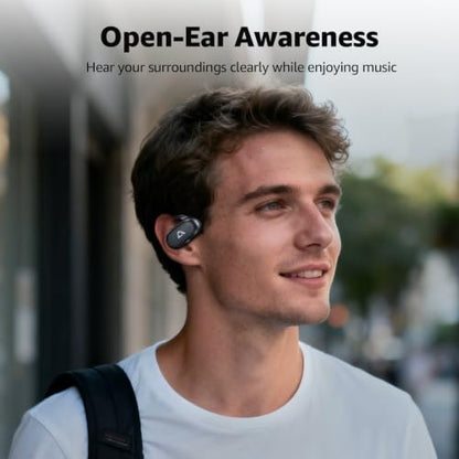 1Mii Open Ear Headphones with Rotatable Earhooks & Organizer Box - color: Black