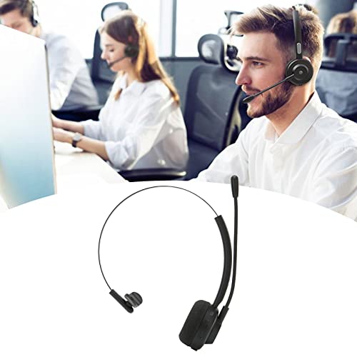 VBESTLIFE Office Bluetooth Headset with Mic, Bluetooth Trucker Headset, Noise Cancelling Trucker Bluetooth Headset, Support Noise Reduction, for Call Center,Home,Smartphones,PC
