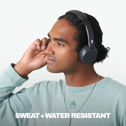 Skullcandy Icon 180 Wireless On-Ear Bluetooth Headphones - True Black | 50 Hours Battery, Lightweight and Travel Ready, Secure Fit, Sweat and Water Resistant, Microphone iPhone Android, Foldable - color: True Black