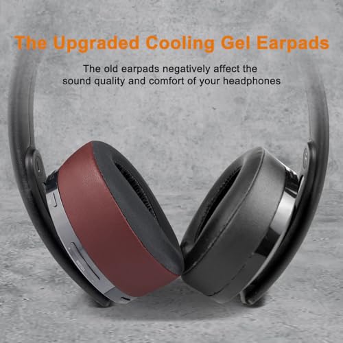 SOULWIT Earpads for Sony PS5 Pulse 3D Wireless Headset, Cooling Gel Replacement Ear Pad Cushions with Noise Isolation Foam - Burgundy - color: Burgundy