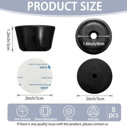 2" Silicone Isolation Feet-8Pack,Non-Skid Speaker Pads with Adhesive,for Small Speakers,Turntable Isolation,Subwoofer Isolation Feet Reduced Resonance & Vibration - size: 2inch